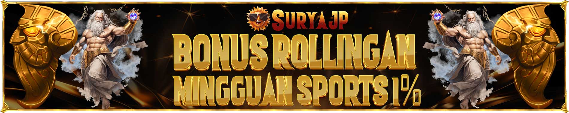 Bonus Rollingan Mingguan Sports SuryaJP 1%